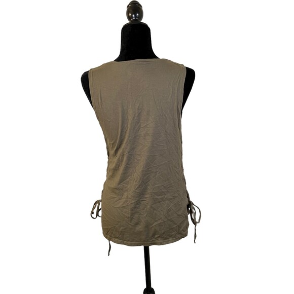 Seafolly Australia Green Tie Sides Sleeveless Blouse Size Small - Picture 5 of 5
